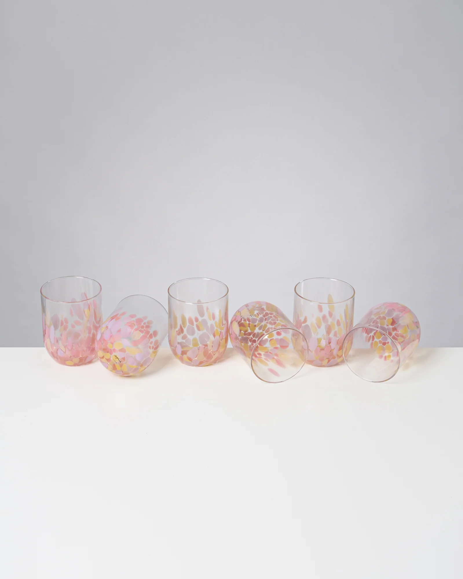 Alegria Glas groß rosa sand 6er-Set