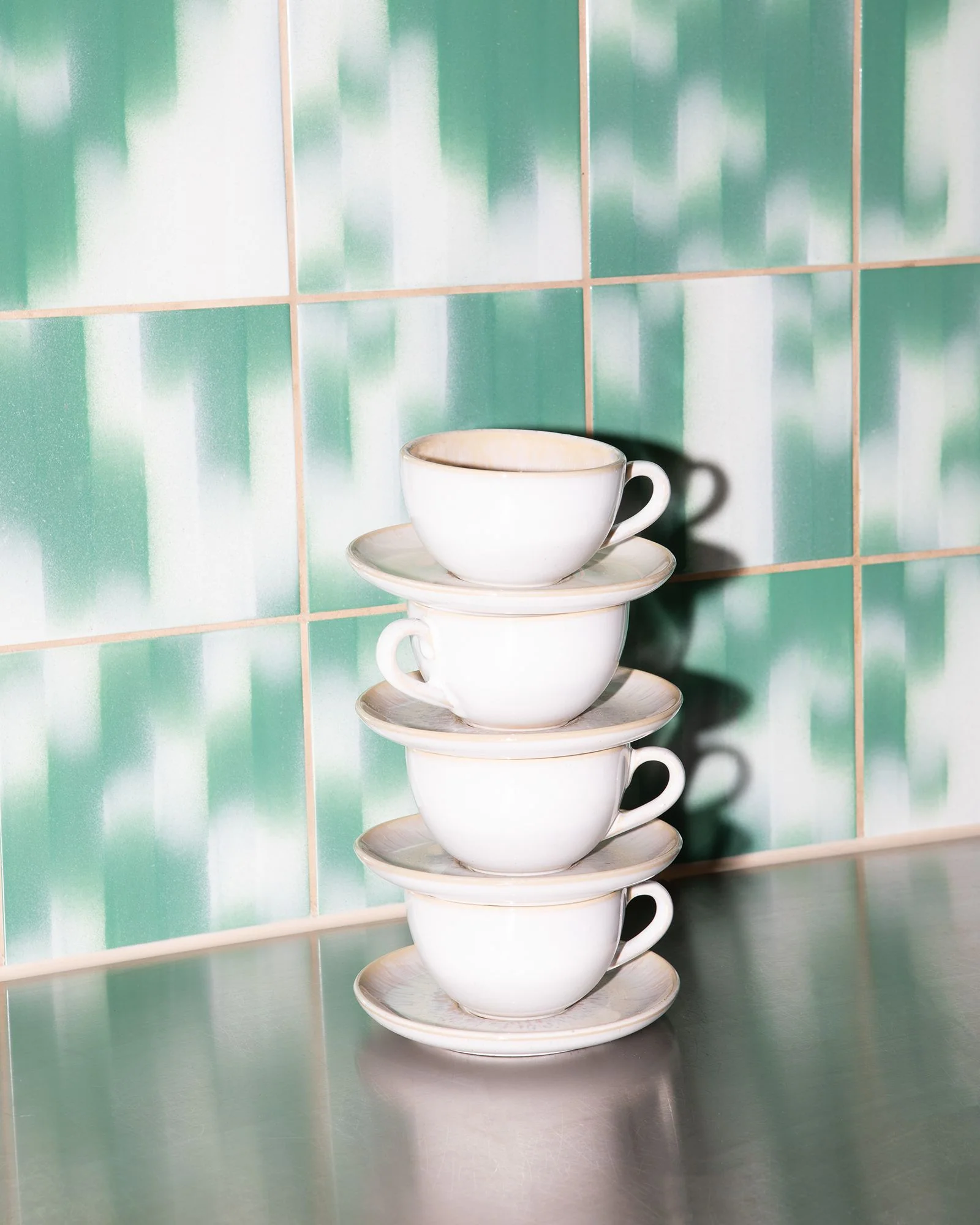Areia Cappuccinotasse & Untertasse klein classic sand 4er-Set