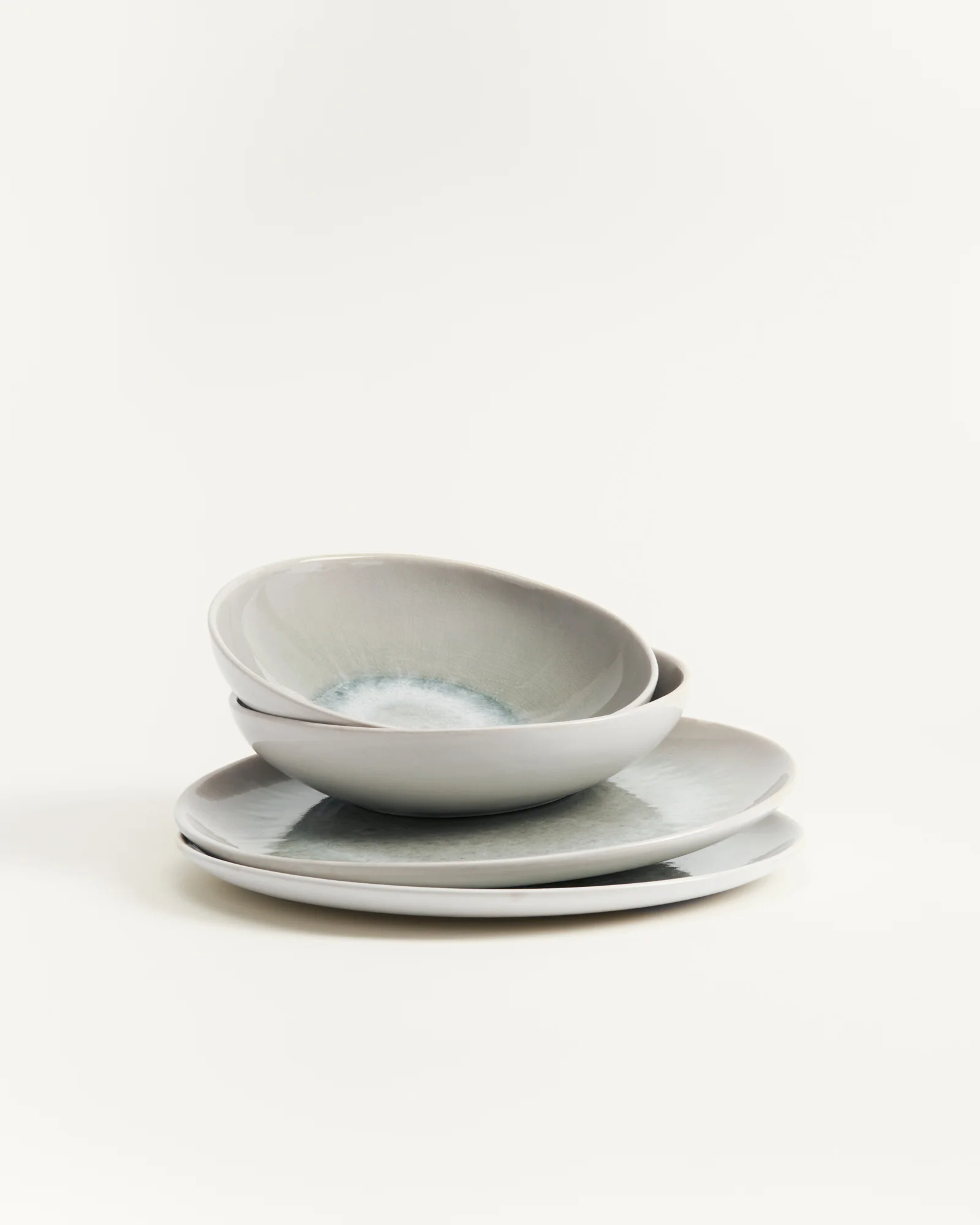 Areia Dinner-Set grau 4-teilig