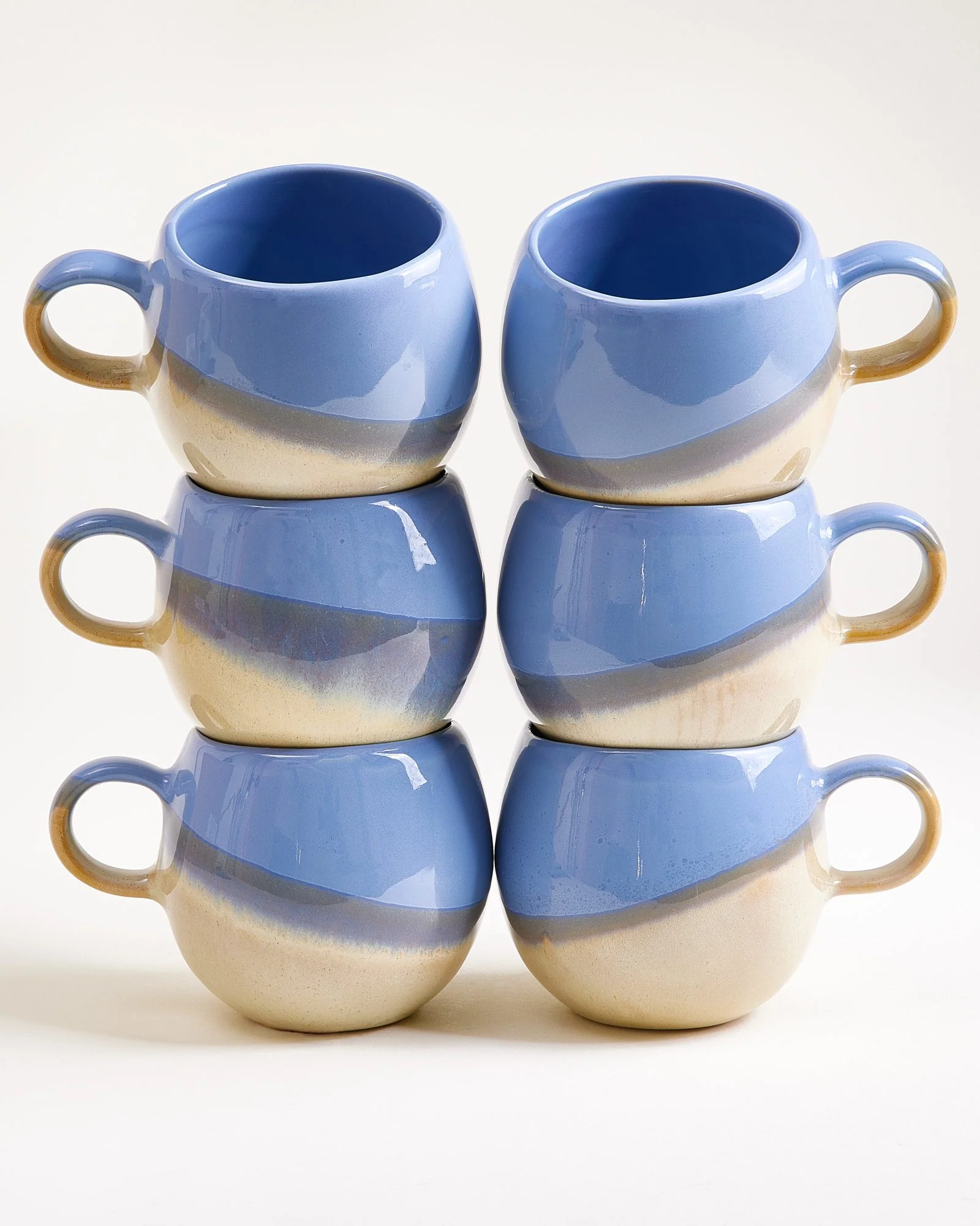 Bica Tasse groß cornflower sand 6er-Set