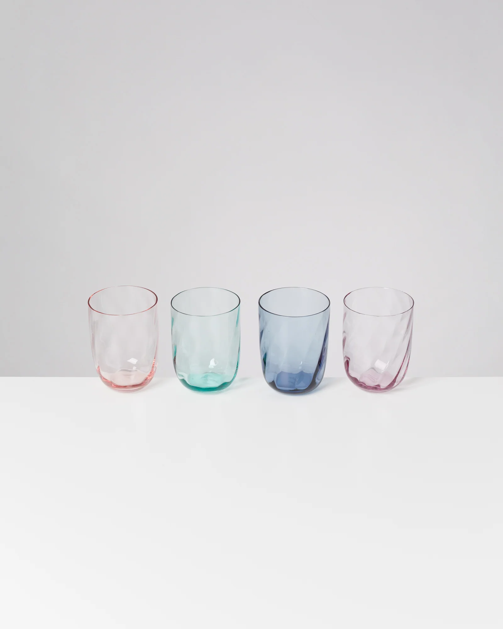 Calma Glas groß swirl mix 4er-Set