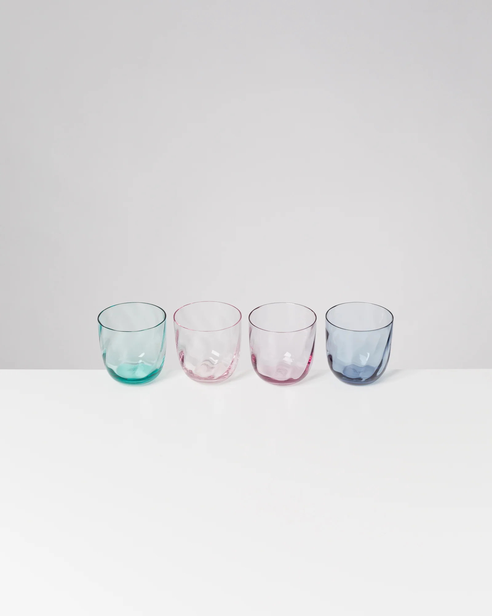 Calma Glas klein swirl mix 4er-Set