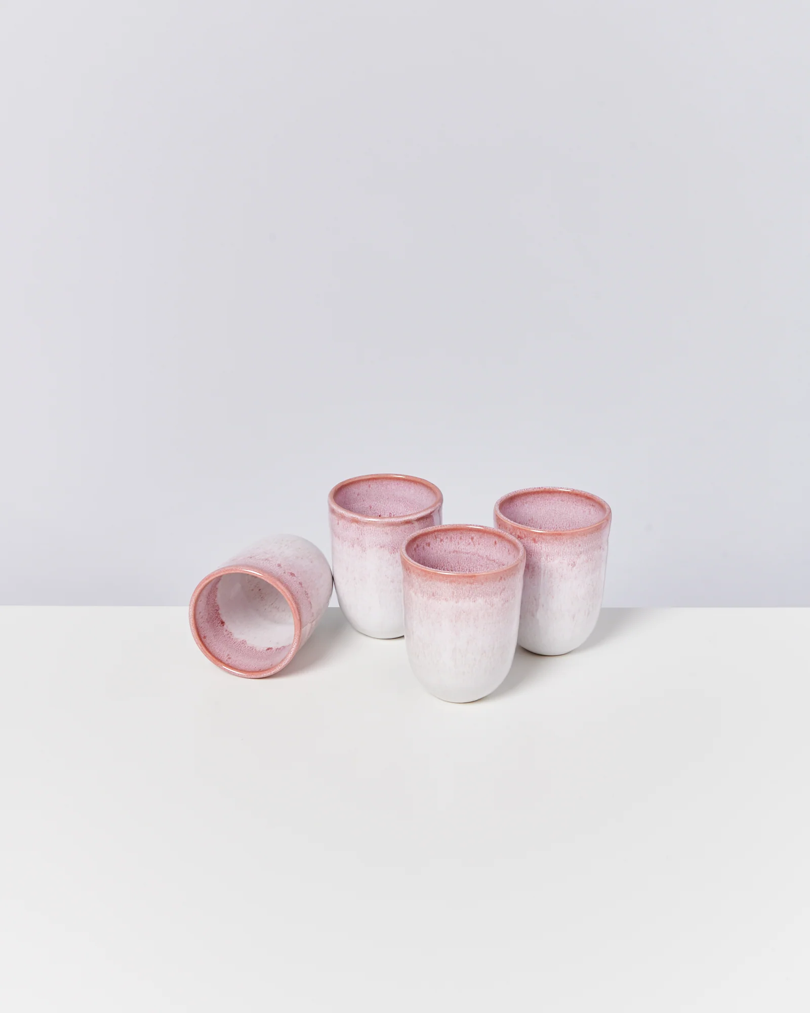 Copa Alto Becher groß rosa weiß 4er-Set