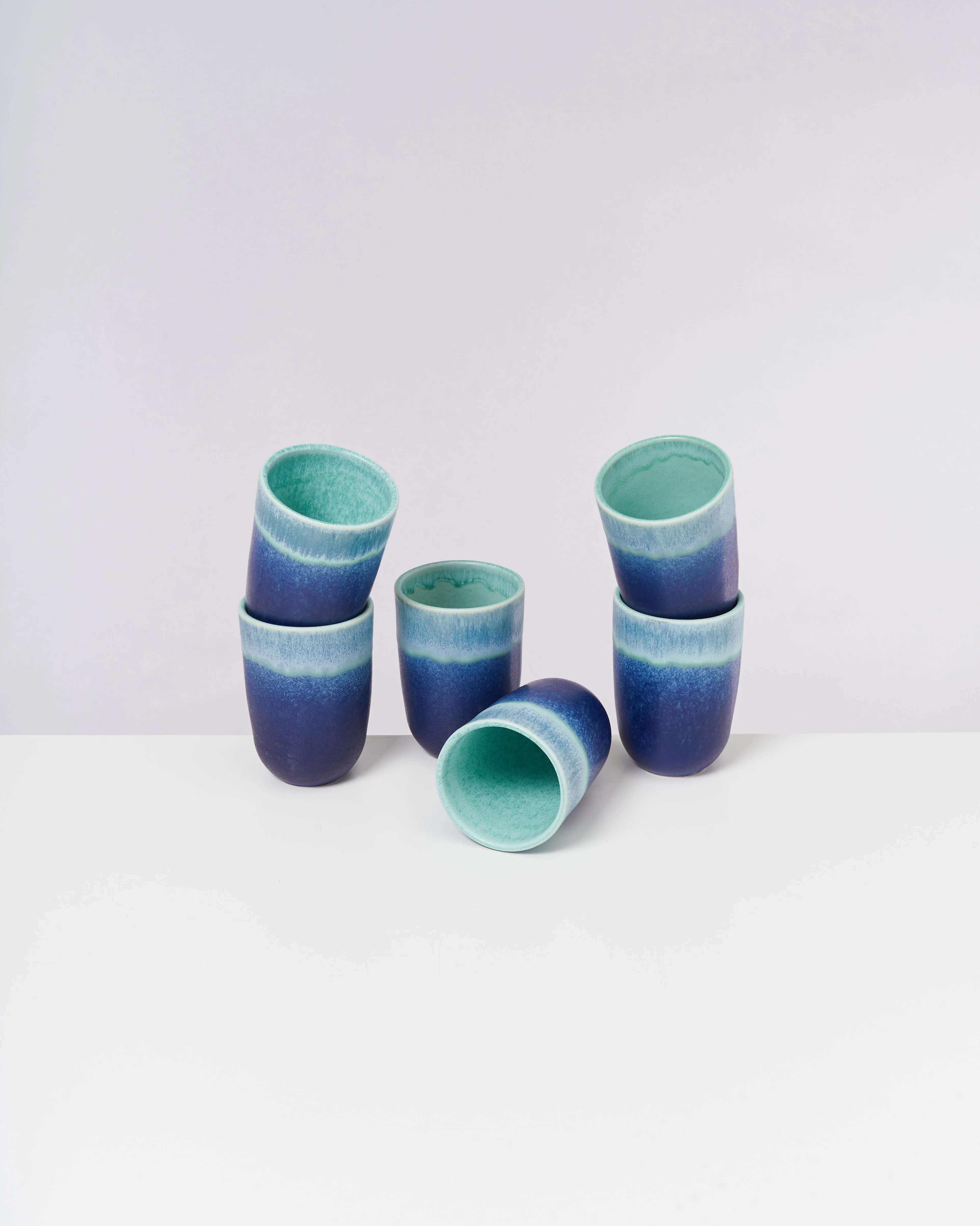 Copa Alto Becher groß türkis dunkelblau 6er-Set