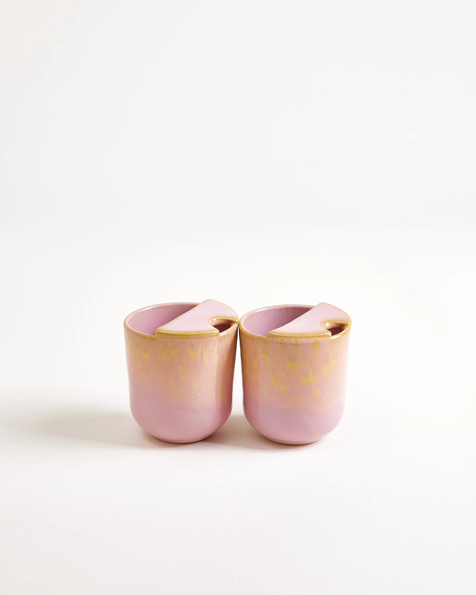 To-Go Becher klein gelb rosé 2er-Set