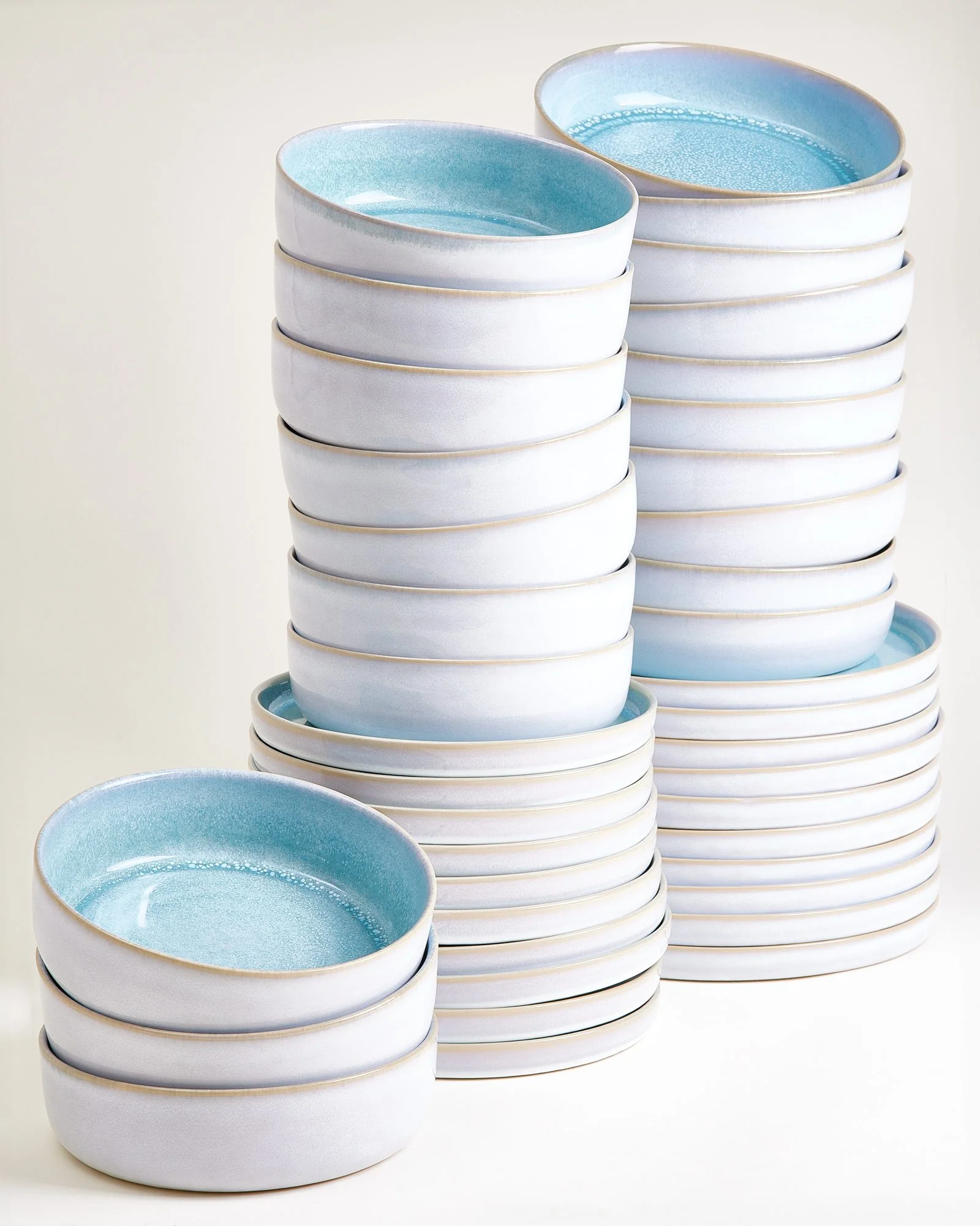 Cordoama Geschirr-Set aqua 40-teilig