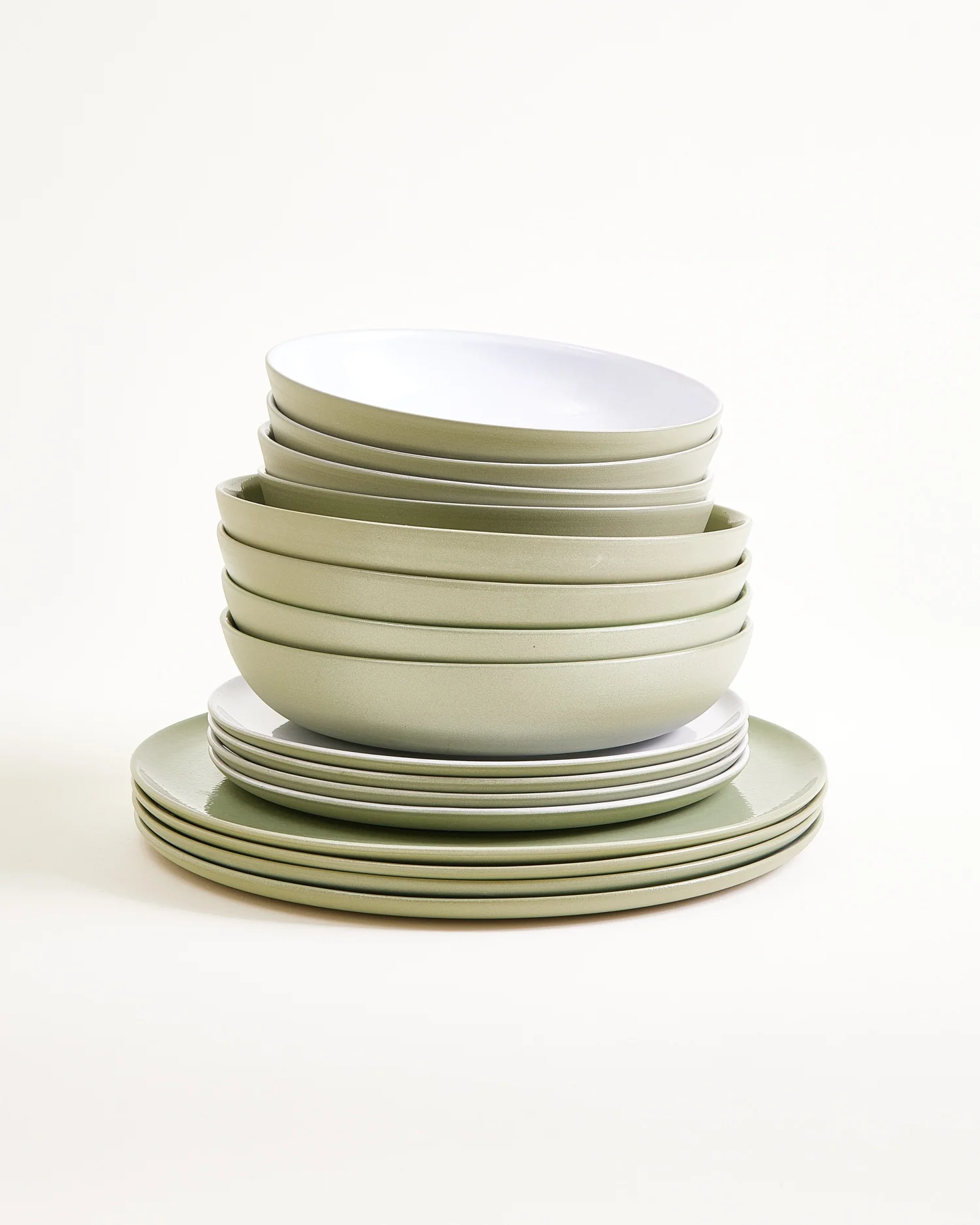 Seda Geschirr-Set salbeigrün 16-teilig