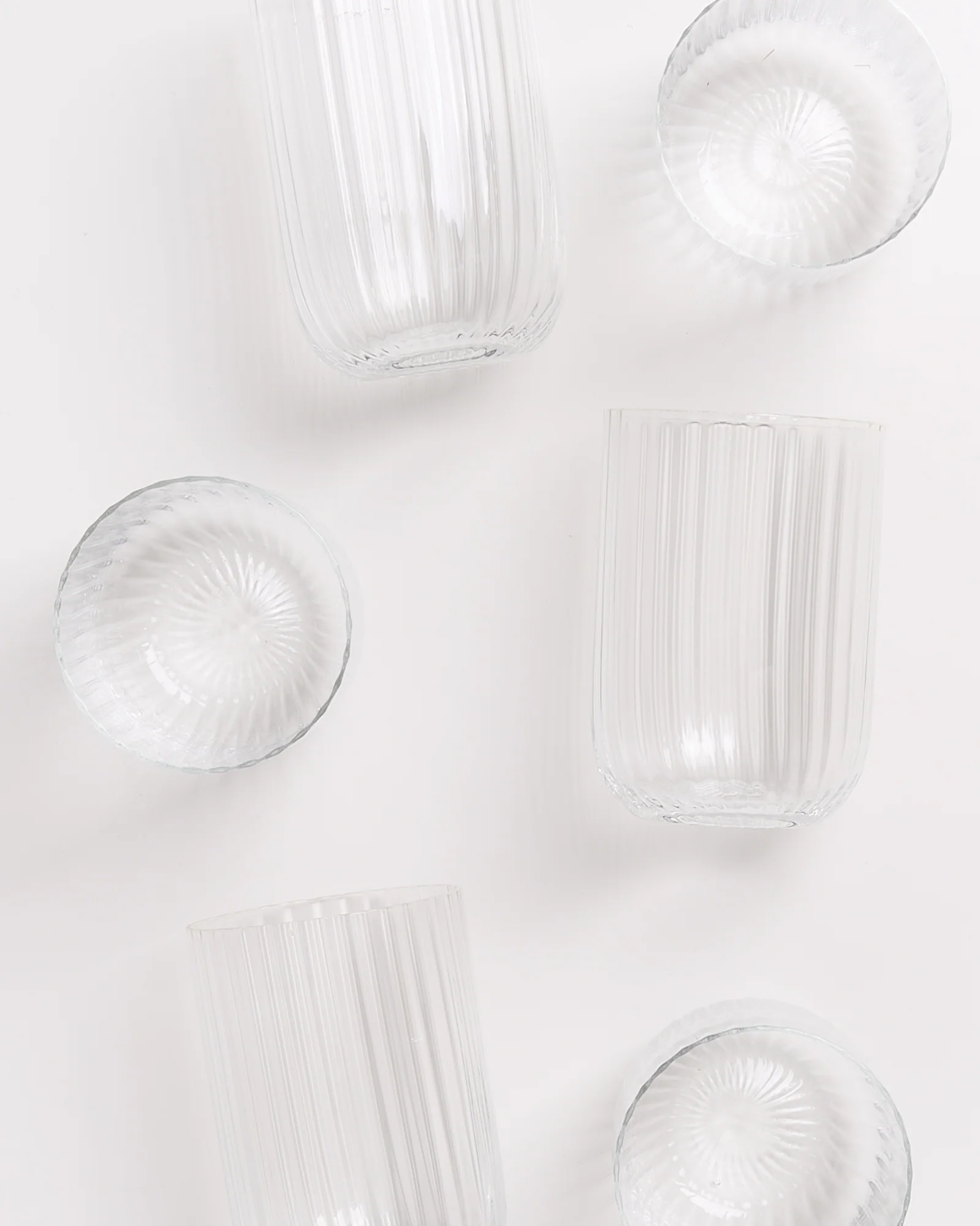 Joia Glas klein riffled transparent 6er-Set - Image 2