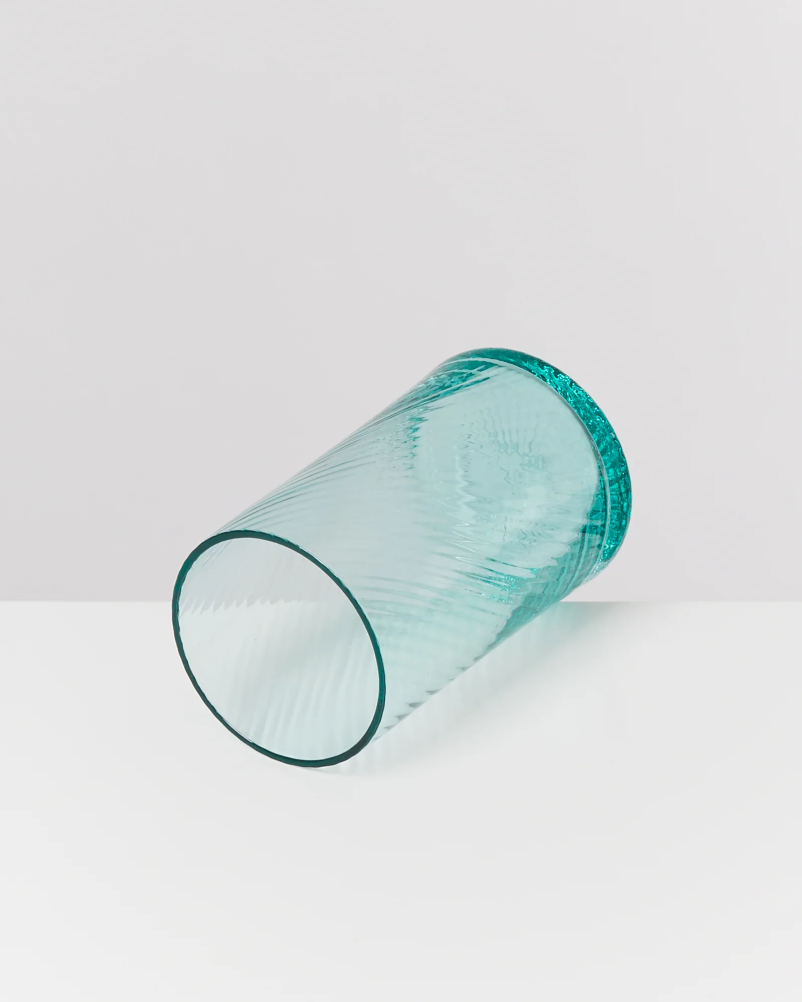 Leiria Glas klein riffled grün 6er-Set - Image 3