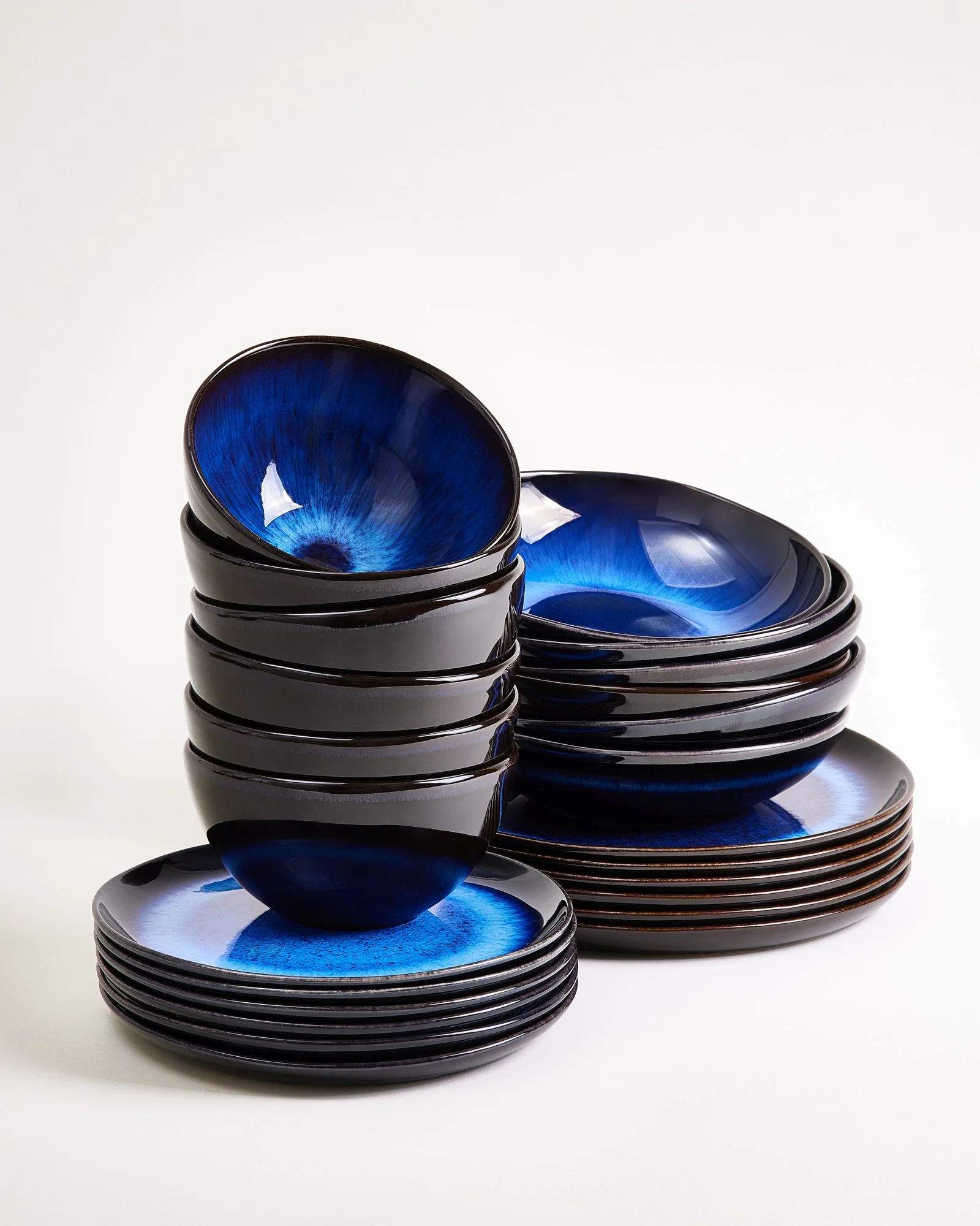 Melides Geschirr-Set deepseablue 24-teilig