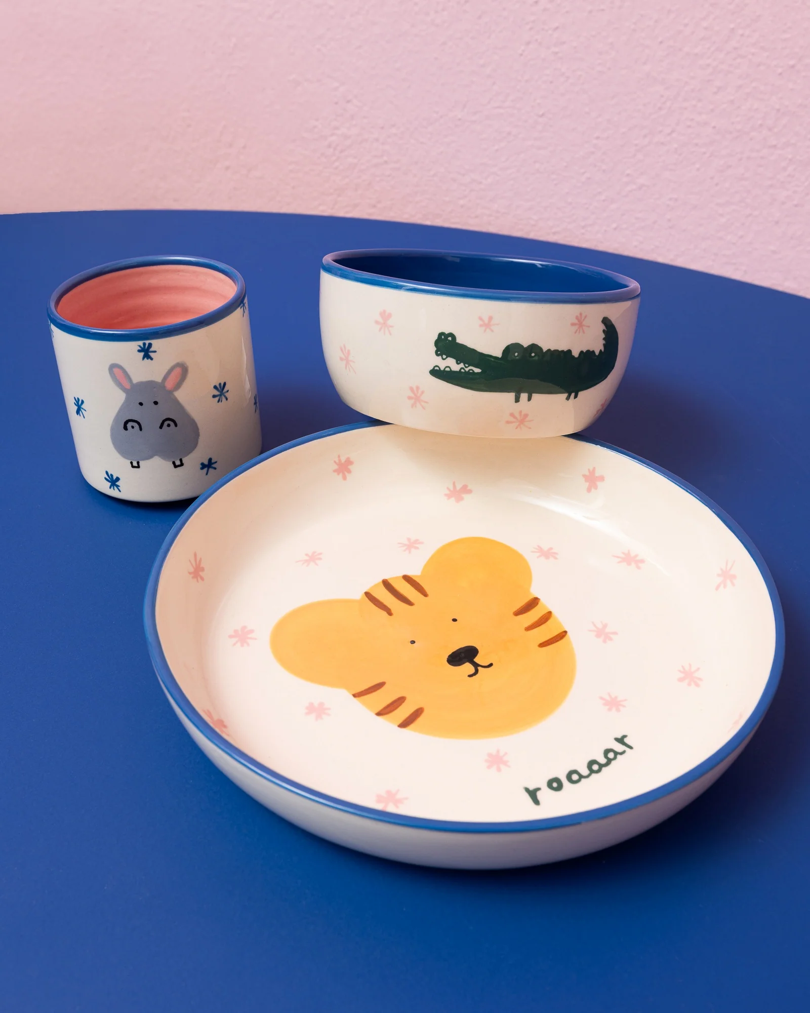 Miio Miini Geschirr-Set weiß blau 3-teilig - Image 2