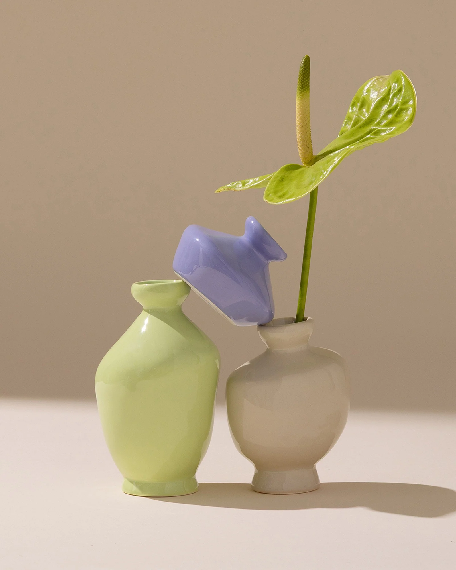 Mino Vase 3er-Set cornflower sand lime - Image 2