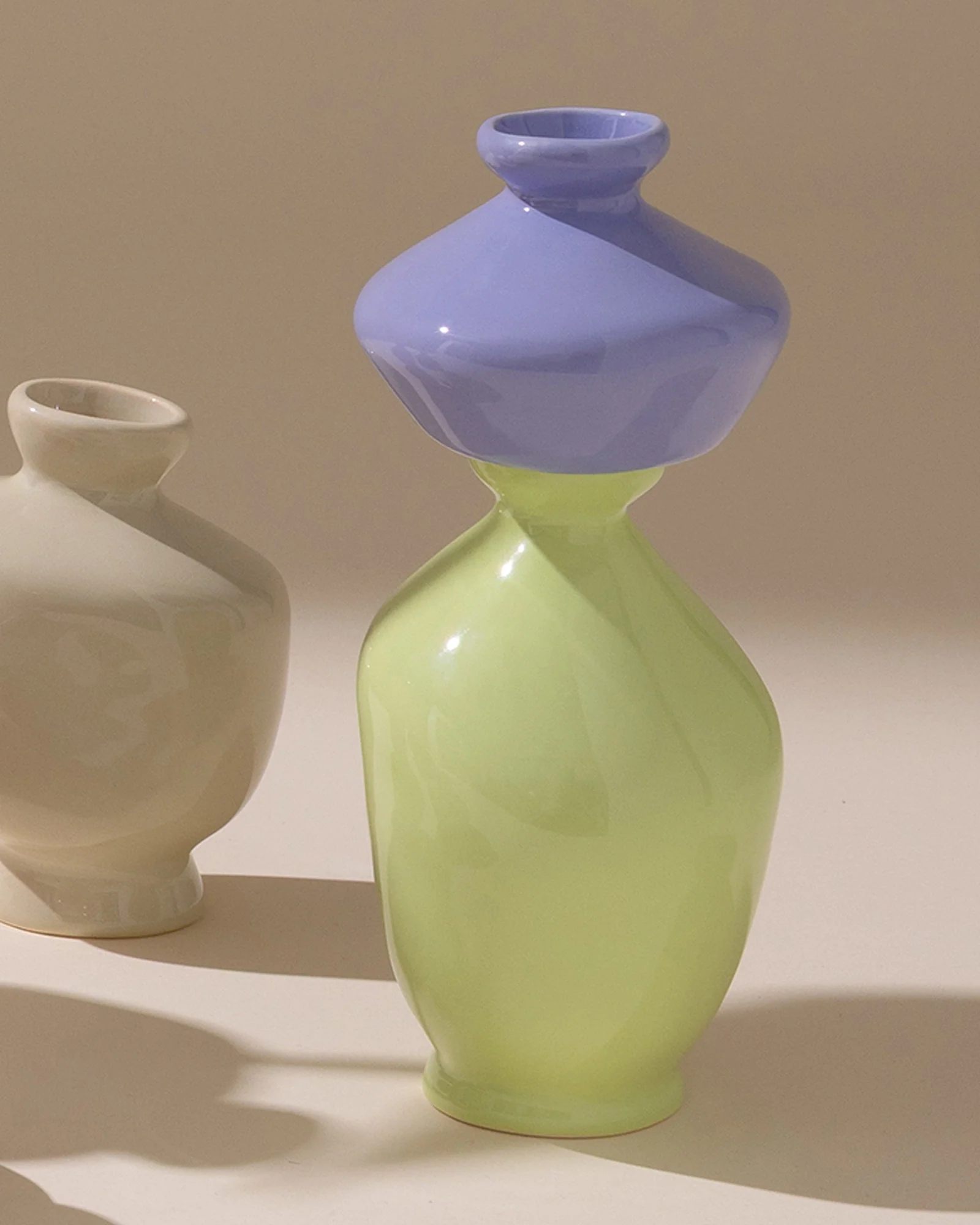 Mino Vase 3er-Set cornflower sand lime - Image 6