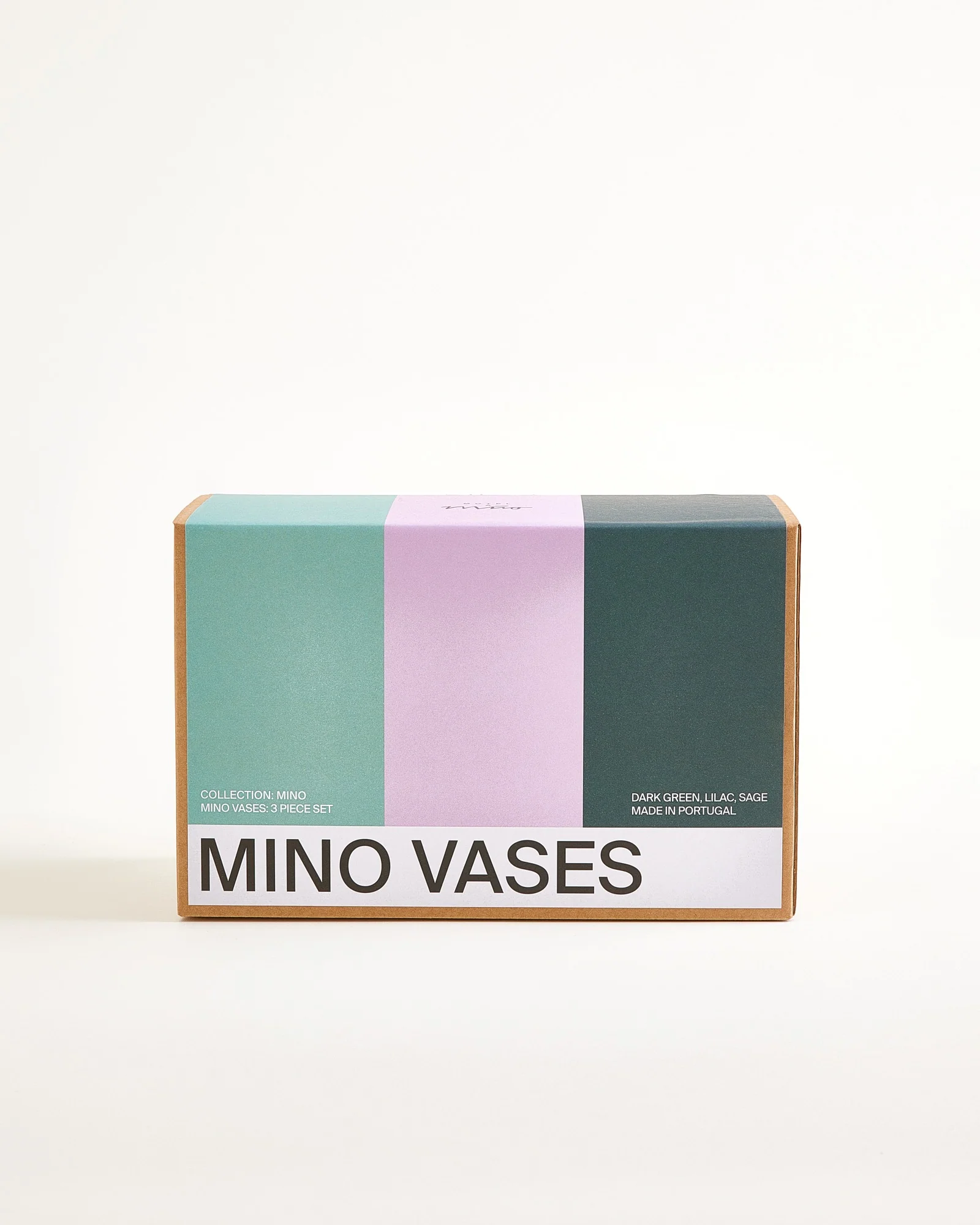 Mino Vase 3er-Set dunkelgrün lila salbei - Image 3