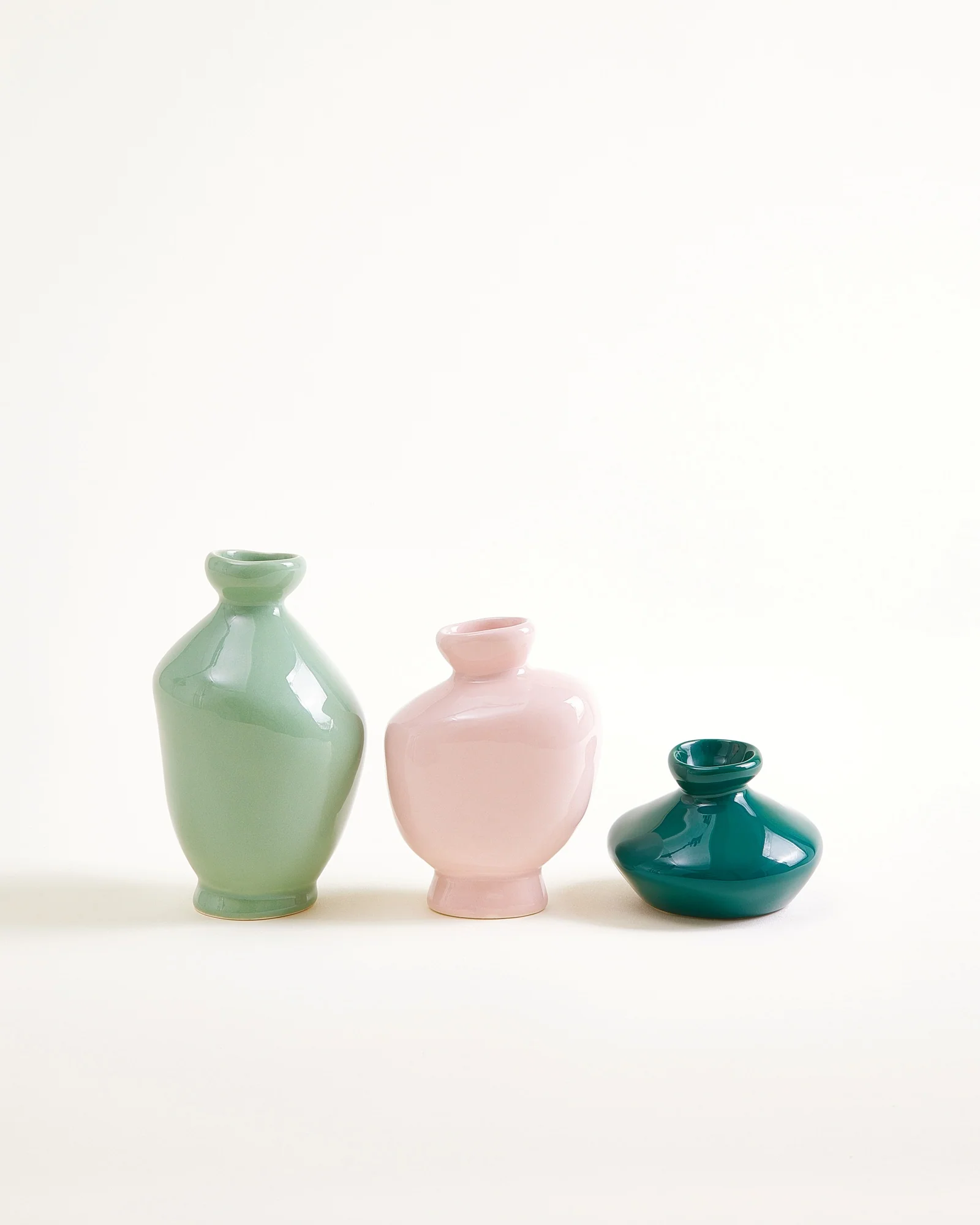 Mino Vase 3er-Set dunkelgrün lila salbei - Image 4