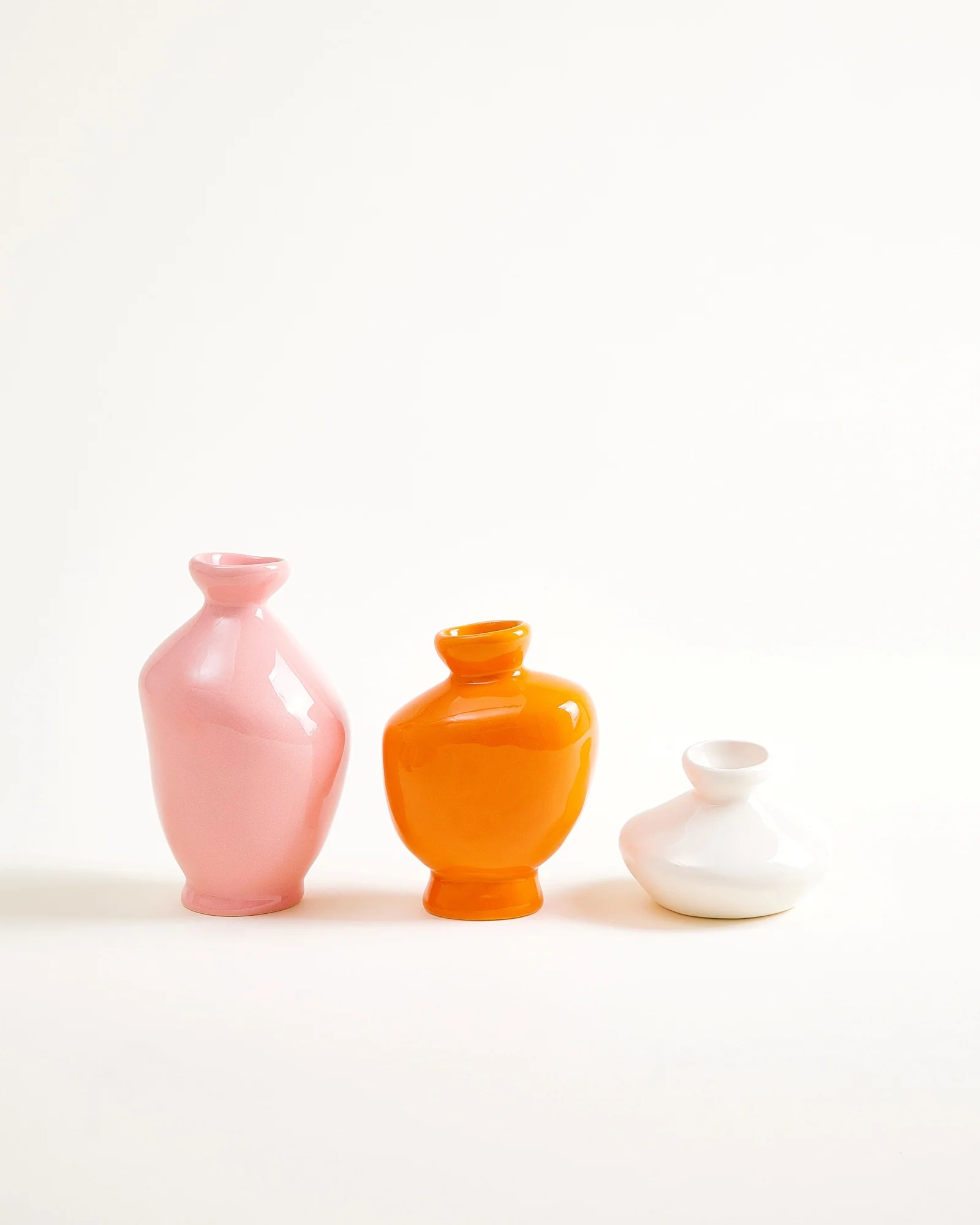 Mino Vase 3er-Set sand orange rosa - Image 4