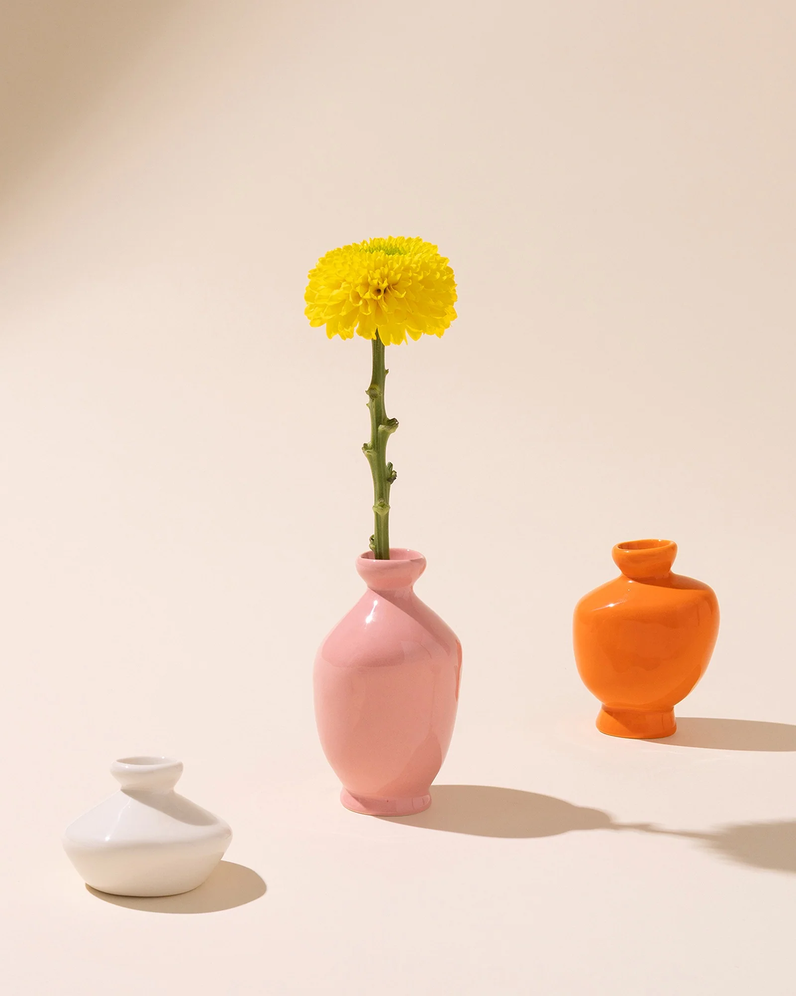 Mino Vase 3er-Set sand orange rosa - Image 5