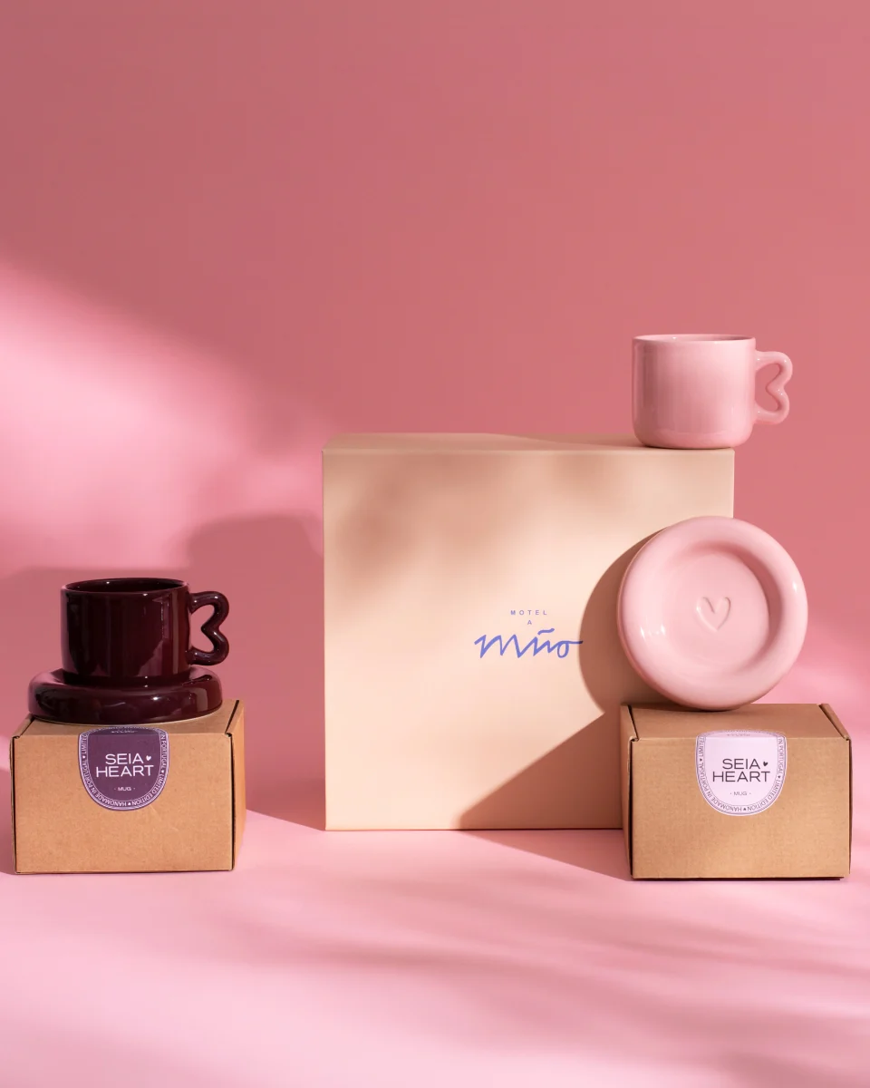 Seia Geschenk-Set Herz rosa burgund 3-teilig - Image 2
