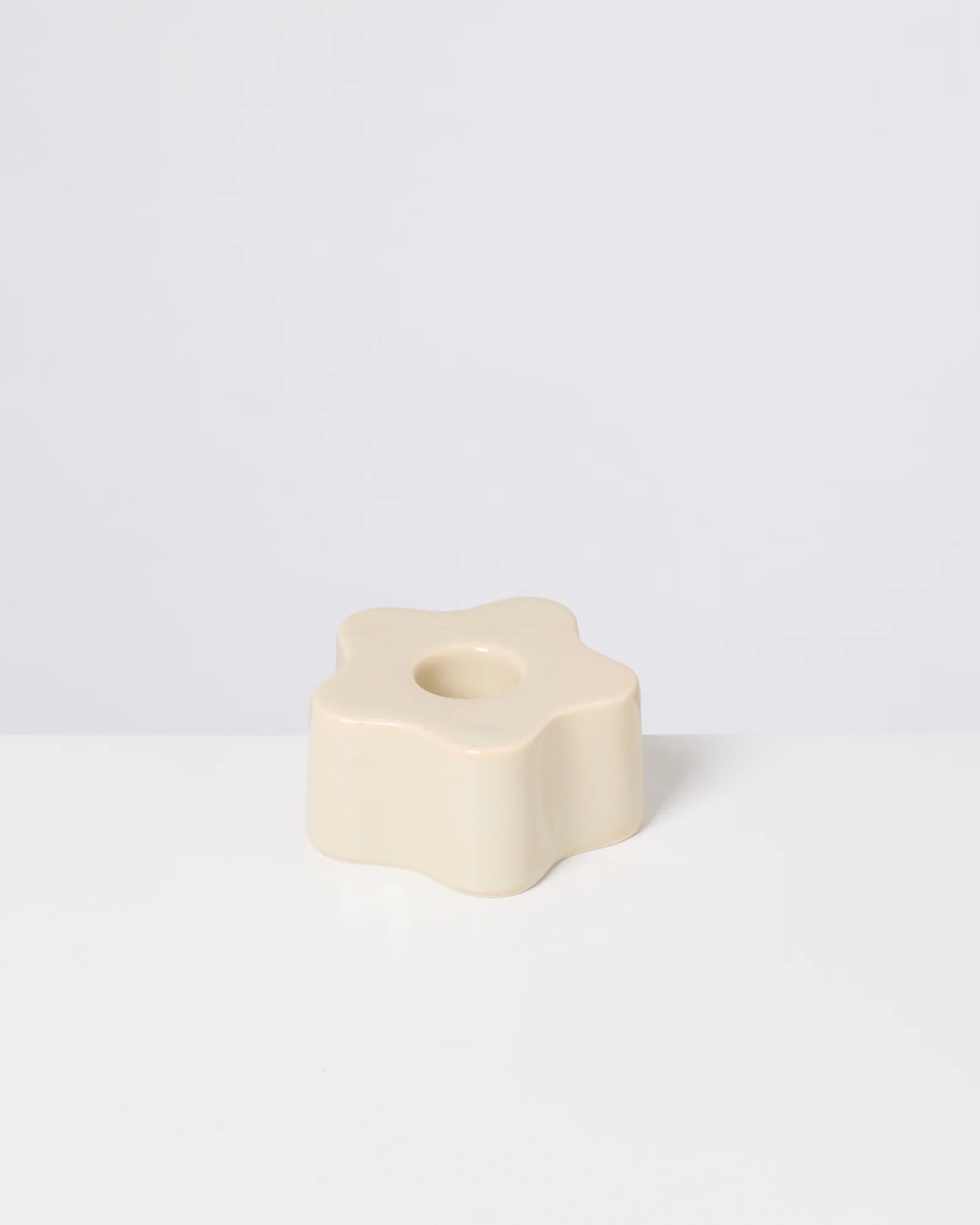 Seia Kerzenhalter flower beige