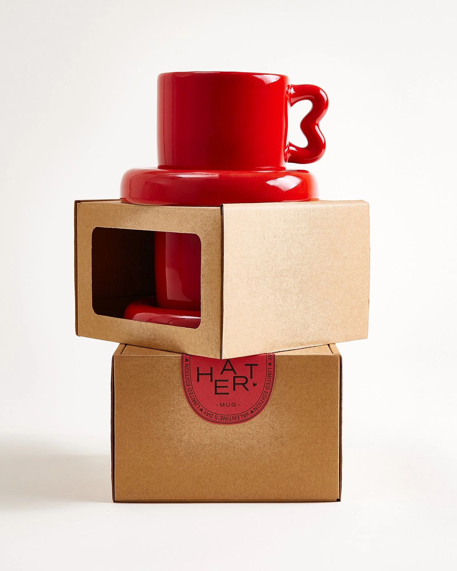 Seia Tasse mit Untertasse Herz rot - Image 3